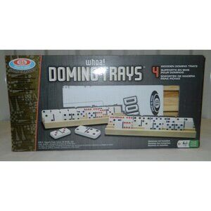 Whoa! Domino Trays 4 Wooden Domino Trays Family Game Accessory By Ideal